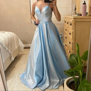Blue sparkly prom dress!